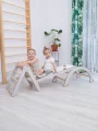 Pikler-Dreieck Set aus 4 Teilen: Indoor-Spielplatzbogen und Dreieck-Klettergerüst, Montessori-Toddler-Spielgymnastik